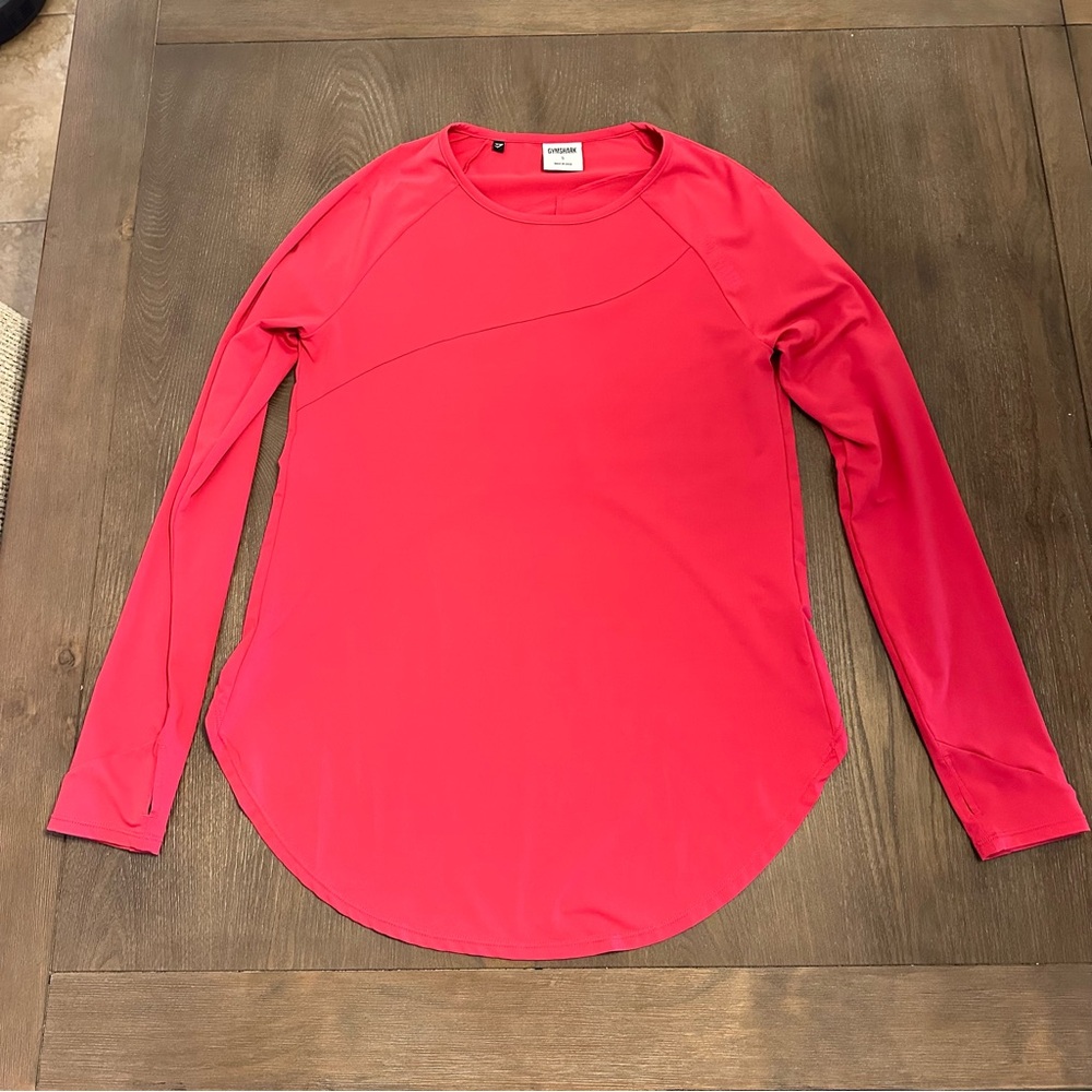 GymShark Open‎ Lower Back Long Sleeve Women’s Small Athletic Pink Top